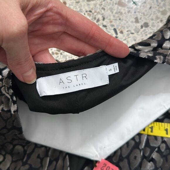 ASTR grey black velvet mini dress small s sexy - Picture 6 of 6